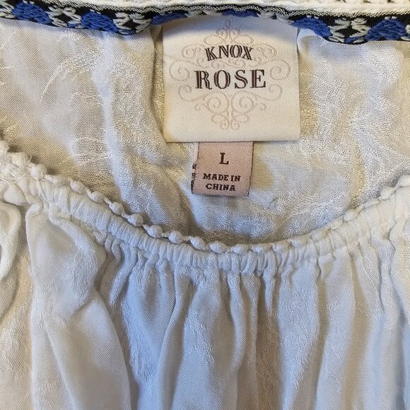 KNOX ROSE Boho Blouse- Sz Large - Picture 2 of 5